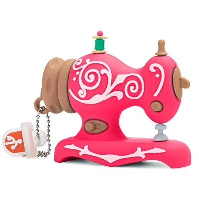 Image de LEIZHAN Clé USB 32Go Machine à Coudre Rose,Flash Drive Pendrive en Silicone (32Go,Machine Rose)