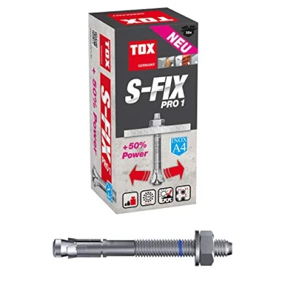 Image de TOX goujon d&#039;ancrage en acier inoxydable A4 S Fix Pro 1, M10x105/25 mm, 50 pièces, 040171111