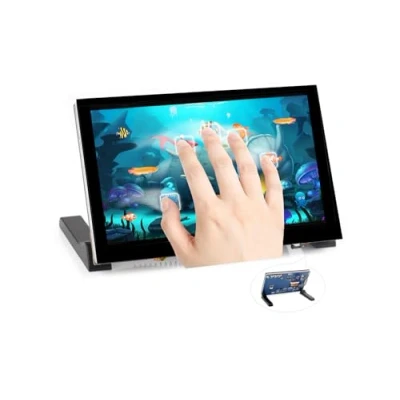 Image de 5 pouces DSI LCD Écran Tactile pour Raspberry Pi 5/4B/CM4/3B+/3A+/3B/CM3+/CM3, 1024x600 pixels Capacitif pouces, Panneau IPS, Interface DSI, Pilote Sans Libre