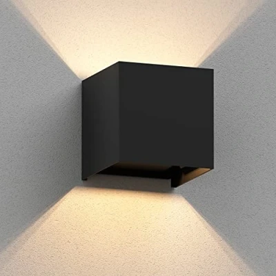Image de ledscom.de Applique murale CUBEL pour l&#039;extérieur, IP65, up/downlight, noir mat, carré, 1x G9 max. 10W