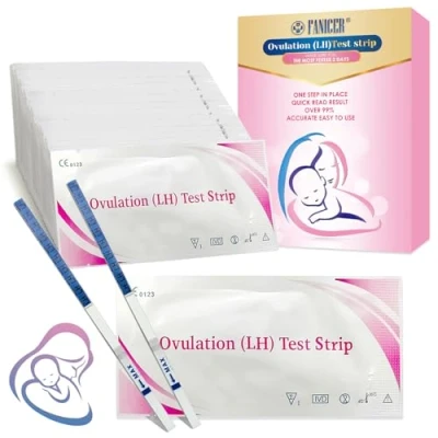 Image de 50 Tests d’Ovulation, Test Ovulations Kit, Sensibilité Optimale 25 miu/ml, d&#039;ovulation en Soutenu, de Grossesse Précoce, pour Fertilité Femme, Détection Rapide