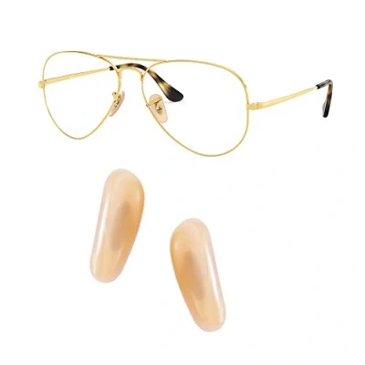 Image de HiCycle2 Plaquette de nez rechange à clipser 17 mm pour lunettes soleil Ray Ban Aviator RB3025, jaune, Taille Unique