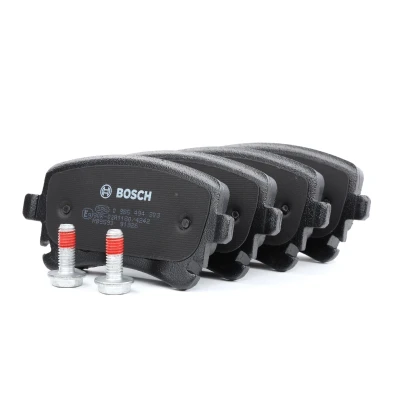 Image de BOSCH 0 986 494 303 Jeu de plaquettes frein Low Metallic avec vis/boulons accessoires AUDI: A6 C6 Berline, A4 B7 Avant, A8 D3