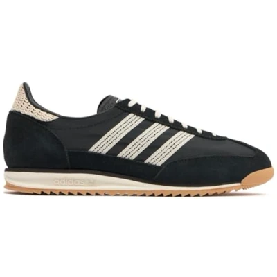 Image de adidas Originals SL 72 OG Baskets basses, Femme, Taille: 38, Core black/wonder white/off white Cuir et textile