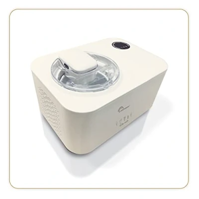 Image de LITTLE BALANCE 8610 Turbo Vanille, Sorbetière, Turbine à glaces, Machine glaces 1,2 l, 3 fonctions, crèmes glacées, yaourts glacés et sorbets, 110 W, Crème