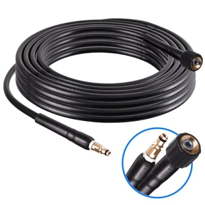 Image de TC TECHNIC Tuyau d&#039;Extension pour Nettoyeur Haute Pression de Rechange 15 m 200 Bar Compatible avec Karcher K2 K3 K4 K5 K6 K7 Rallonge M22x1.5 Click Connect
