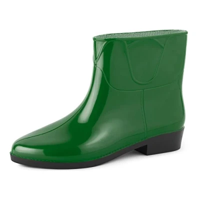 Image de Ladeheid Bottines Bottes de Pluie Chaussure Femme LAZT201801 (Vert, 37 EU)
