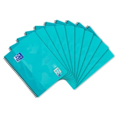 Image de Oxford Touch Lot de 10 cahiers lignés Turquoise Format A4 80 pages