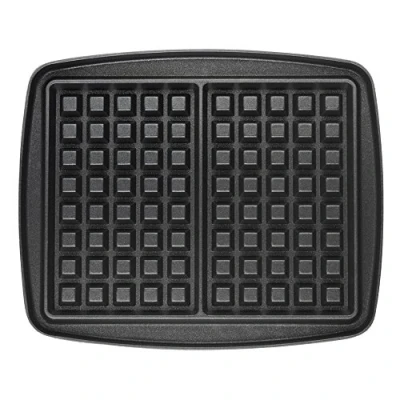 Image de LAGRANGE Jeu de Plaques Gaufres, compatible avec tous les gaufriers &quot;Super2&quot;, en aluminium moulé, Revêtement antiadhésif double couche, 030122, Noir