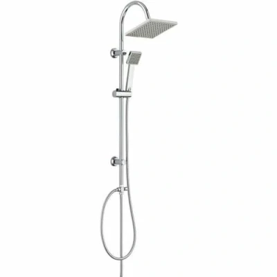 Image de Edouard Rousseau Colonne de Douche Soto Tête Orientable, Picots Anticalcaire Flexible 1,50 m Chromé
