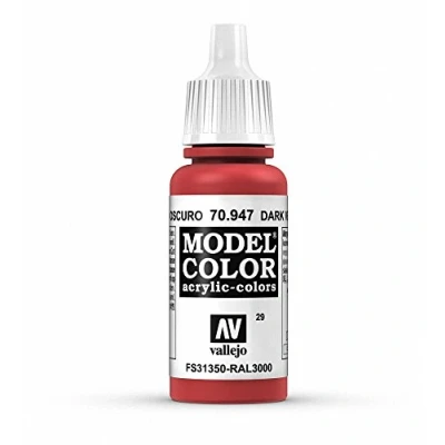 Image de Vallejo val899 peinture Model Color 17 ml acrylique Rouge vermillon foncé FS 31350