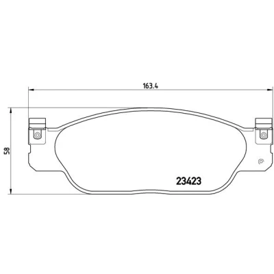 Image de BREMBO P 36 012 Jeu de plaquettes frein contact signal d&#039;usure exclu avec vis d&#039;étrier accessoires JAGUAR: S Type