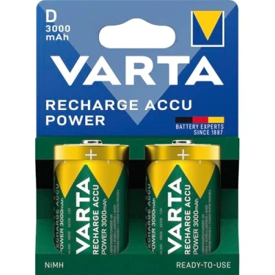 Image de VARTA Recharge Accu Power D 3000 mAh Blister 2 Pile Rechargeable LR20 (D) alcaline(s) 1.5 V pc(s)