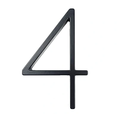 Image de WABTU Numéro Maison 125mm de la Flottante Lettres Big Modern Poor Alphabet Accueil Extérieur 5 in.Black Numéros Adresse Plaque Dash Slash Signe # 0 9 Numero Design (Color : 4)