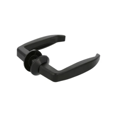 Image de Amig Set de Poignées porte d&#039;intérieur Pognée Modèle 2115 105 x 40 mm Élégant et Simple Taille du carré 8 Poignée Ergonomique Aluminium Noir