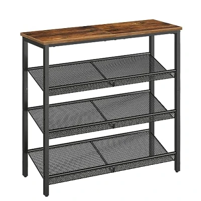 Image de HOOBRO Étagère à Chaussures 4 Niveaux, Porte Chaussures, Meubles Réglable en Maille Métallique, de Rangement, Peu Encombrant, pour Entrée, Salon, Chambre EBF42XJ01