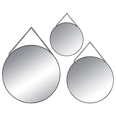 Image de Atmosphera Set de 3 miroirs Ronds Noir