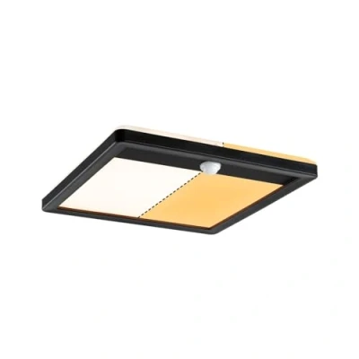 Image de Paulmann 94709 luminaire d&#039;extérieur LED Panel Zigbee Smart Home Lamina Sensor IP44 carré 250x250mm 2200 3000K 14W 920lm Noir Tunable Warm, Matière Plastique, 14 W