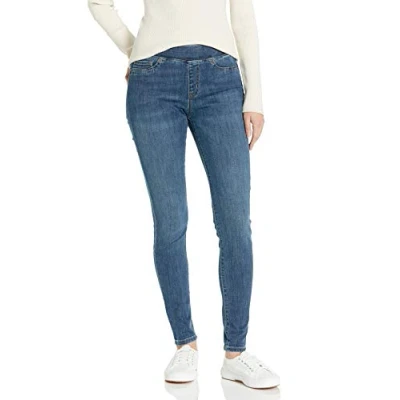 Image de Amazon Essentials Jegging Extensible à Enfiler (Disponible en Grande Taille) Femme, Délavé Moyen, 48