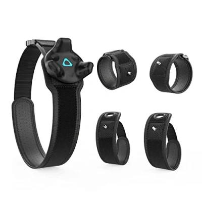 Image de AMVR Tracker Belt +2 Jeu de Ceinture + 2 dragonne Full Body Tracking VR Bundle for HTC Vive Trackers 3.0, Adjustable Hand/Foot Straps and Waist Motion Capture (5 pièces)