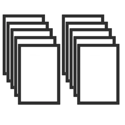 Image de LJSWONLY 10 Pièces A4 Cadre Magnétique，Cadre Magnétique Auto adhésif，pour Signe,Photos,Document,Murs et Fenêtres,Fermeture Magnétique.(Noir)