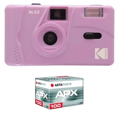 Image de KODAK Appareil Photo Rechargeable M35 35mm Couleur Violet + Pellicule sans ISO CapturEZ Vos Moments avec Élégance et Créativité, l&#039;Essence de Souvenirs Inoubliables