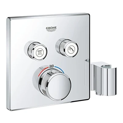 Image de GROHE 29125000 Grohtherm SmartControl Thermostatique pour Installation encastrée, Chrome, 2 Sorties avec Support douchette
