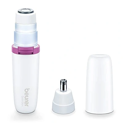 Image de Beurer HL 16 Rasoir électrique visage pour femmes, permet d&#039;enlever les poils du visage, nez et des oreilles &amp; former dessiner sourcils, pratique aussi en déplacement