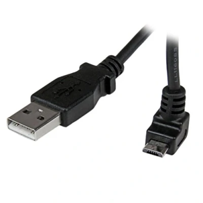 Image de StarTech.com Câble Micro USB 1 m A vers B coudé 90 le haut (USBAUB1MU)