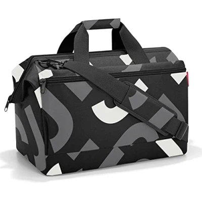 Image de reisenthel allrounder L pocket un sac type sacoche docteur avec 2 grands compartiments zippés à l&#039;extérieur, grande ouverture arceaux, 6 intérieurs, poignées, en noir, Couleur:weiß