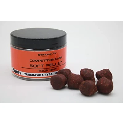 Image de Genlog Soft Pellet Carp Competition 16 mm Nourriture de base pour pêche 95 g (fraise)