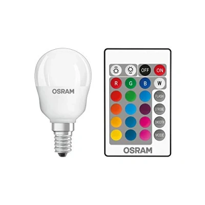 Image de OSRAM Lot de 4 x Ampoule LED Culot: E14 Blanc chaud 2700 K 4,50 W équivalent à 25 Retrofit RGBW avec télécommande