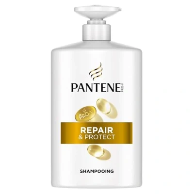 Image de Pantene Pro V Repair &amp; Protect Shampoing 1000ml Pompe pour Cheveux Fragiles, Secs et Abîmés, Nettoie en Douceur Protège les Ponts Capillaires, Sans Silicones, Huiles Minérales Colorants
