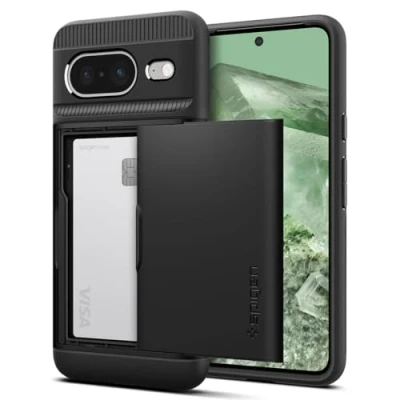Image de Coque Google Pixel 8 Plastique Spigen rigide/Coque Étui téléphone Noir Shockproof