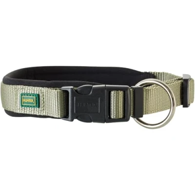 Image de HUNTER Collier NEOPRENE VARIO PLUS, nylon, rembourré en néoprène, Olive/Noir, 55/2,5 (L)