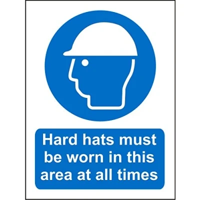 Image de Seco Hard Hats Must Be Worn in This Area at All Times Panneau en plastique semi rigide 200 mm x 300 1