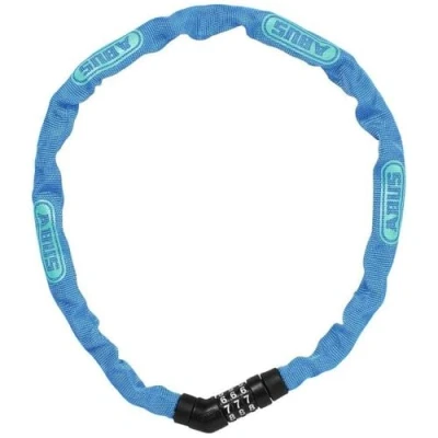 Image de ABUS Antivol à chaîne Steel O Chain 4804C serrure combinaison en acier spécial niveau de sécurité 3 75 cm bleu