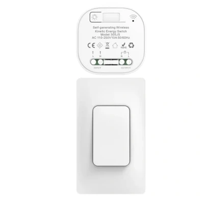 Image de Cerhot US interrupteur sans fil piles kit autoalimente va et vient pile radio a distance eclairage domestique wireless switch (US 1Gang 1V1 a)