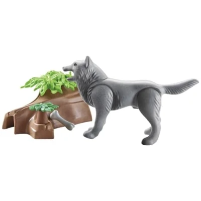 Image de Playmobil 71056 Loup Wiltopia Carte d&#039;animaux à Collectionner Gamme avec Plus de 80% matériaux recyclés ou biosourcés en Moyenne Dès 4 Ans