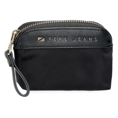 Image de Pepe Jeans Morgan Porte Monnaie Noir 11,5 x 8,5 1,5 cm Polyester et PU by Joumma Bags, Noir, Talla única,