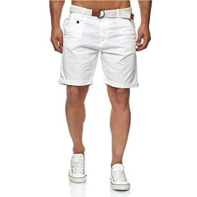 Image de Indicode Conor Short en coton, pour homme, blanc cassé, S