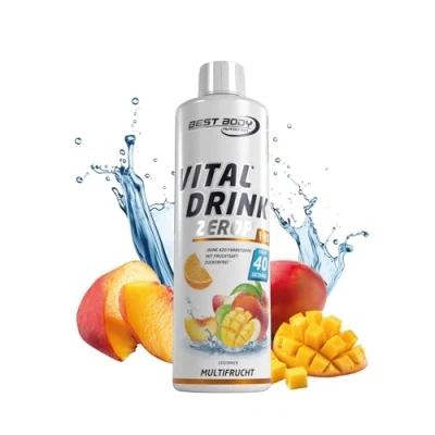 Image de Best Body Nutrition Vital Drink ZEROP® Multi fruits, Boisson concentrée sirop sans sucre, 1:80 donne 80 litres de boisson, 500 ml