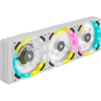 Image de Corsair Hydro X Series XD7 RGB Combinaison Pompe/Réservoir (Système de Plaque Distribution 360 mm, Pompe D5 PWM, Réservoir 140 ml, 36 LED paramétrables Individuellement) Blanc