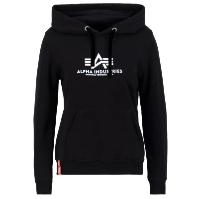 Image de Alpha Industries NEW Basic Sweat à capuche, Femme, Taille: Large, Black