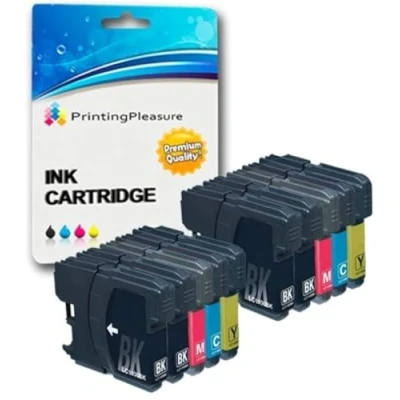 Image de 10 Compatibles LC1100 LC980 Cartouches d&#039;encre pour Brother DCP 145C 165C 195C 197C 385C 585CW 6690CW MFC 250C 290C 490CW 5890CN 5895CW 6490CW 990CW J615W Noir/Cyan/Magenta/Jaune, Grande Capacité