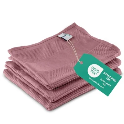 Image de ELEXACLEAN Torchons de Cuisine en Microfibre Torchon Vaisselle (Set 3 Rose) Oeko TEX® Standard 100 Modernes pour Table Bar