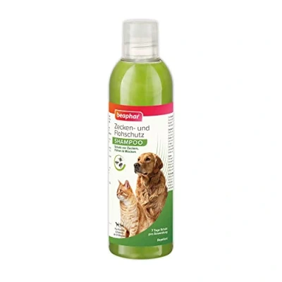 Image de Beaphar Shampoing anti tiques et puces Pour chien chat à partir de 12 semaines Bouteille 250 ml 13796