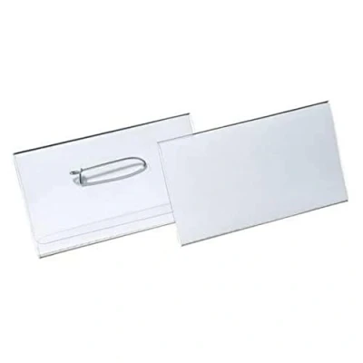 Image de Durable 814819 Boite de 100 Porte badges avec Epingle 40 x 75 mm