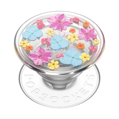 Image de POPSOCKETS Poignée de téléphone avec béquille Extensible, Motif Floral délicat Transparent