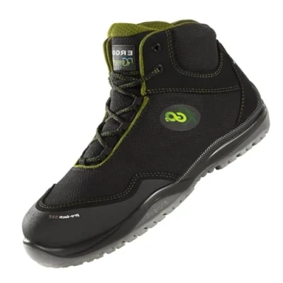 Image de Ergos Persea S3 SRC Chaussures De Sécurité Montantes Type Basket Semelle en Composite Antiperforation Résistante À l&#039;eau Et Antidérapante Eco Conçue Mixte Noir 43